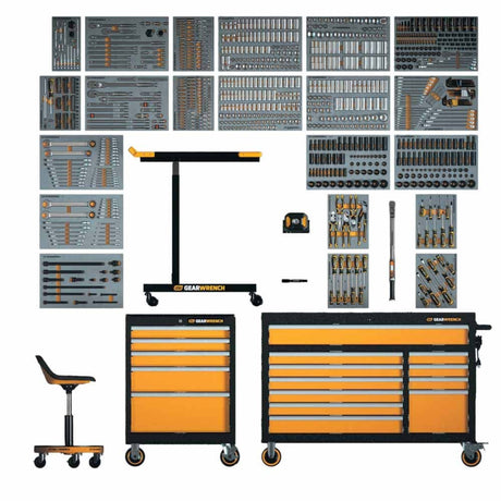GearWrench MEGAMOD1024 1,024-Pc Master Technician Set — 52" GSX Cabinet, Modular Foam Trays
