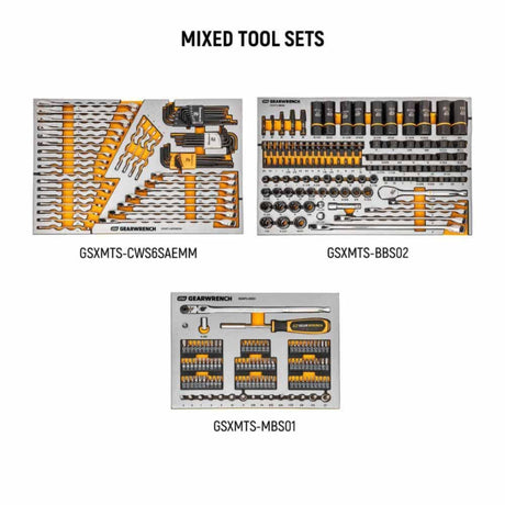 GearWrench MEGAMOD1268 1,268-Pc Master Technician Set — 72" GSX Cabinet, Modular Foam Trays