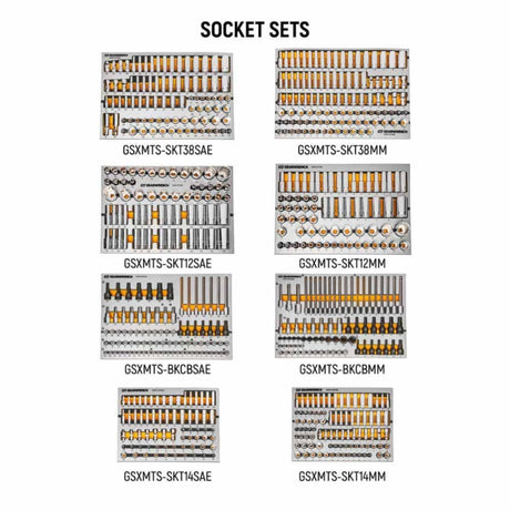 GearWrench MEGAMOD1268 1,268-Pc Master Technician Set — 72" GSX Cabinet, Modular Foam Trays