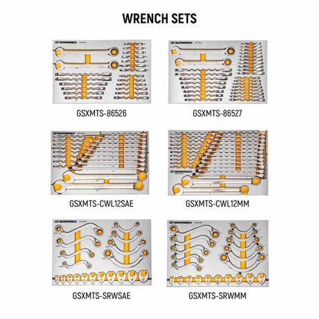 GearWrench MEGAMOD1268 1,268-Pc Master Technician Set — 72" GSX Cabinet, Modular Foam Trays