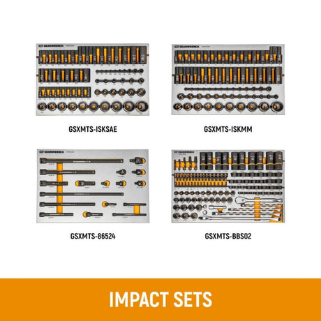 GearWrench MEGAMOD1331 1,331-Pc Mechanics Tool Set — 6 Storage Units, 27 Foam Modules