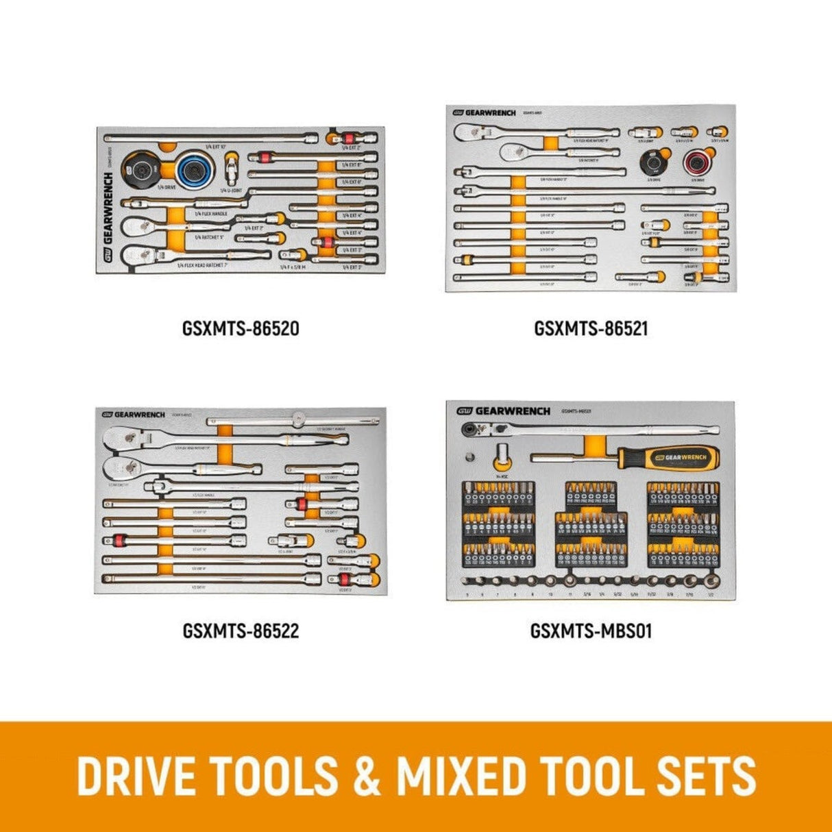 GearWrench MEGAMOD1858 1,858-Pc Mechanics Tool Set — 9 Storage Units, 37 Foam Modules