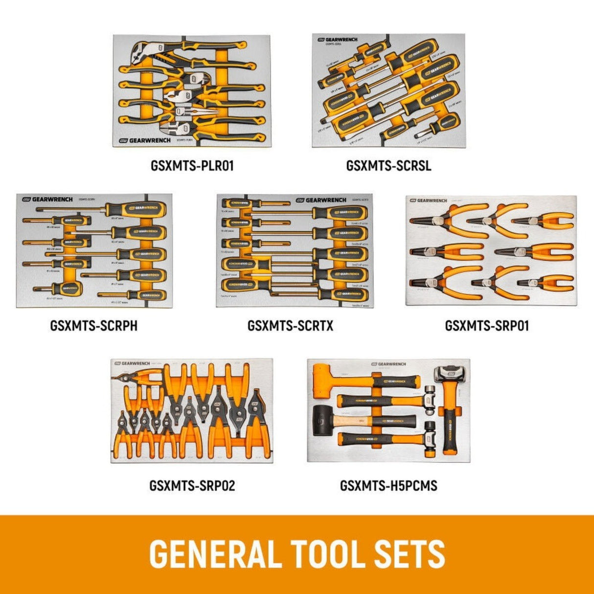 GearWrench MEGAMOD1858 1,858-Pc Mechanics Tool Set — 9 Storage Units, 37 Foam Modules