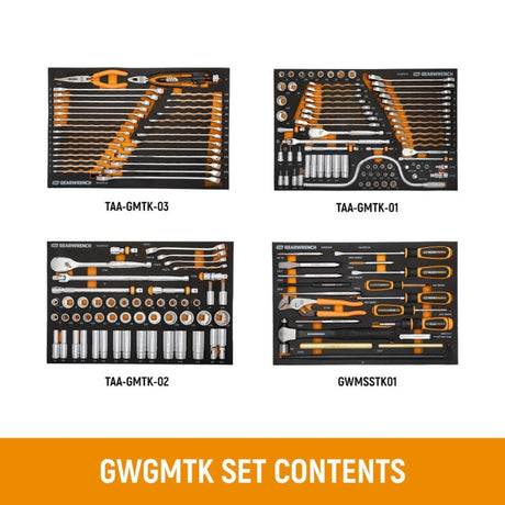 GearWrench MEGAMOD1858 1,858-Pc Mechanics Tool Set — 9 Storage Units, 37 Foam Modules