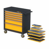 GearWrench MEGAMOD358 358-Pc Metric Mechanics Tool Set — 36" 6-Drawer Cabinet, Foam Trays