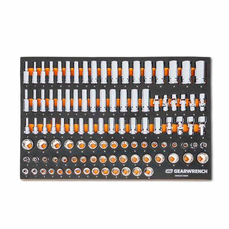 GearWrench MEGAMOD358 358-Pc Metric Mechanics Tool Set — 36" 6-Drawer Cabinet, Foam Trays