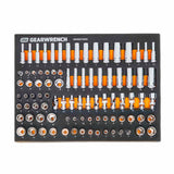 GearWrench MEGAMOD358 358-Pc Metric Mechanics Tool Set — 36" 6-Drawer Cabinet, Foam Trays