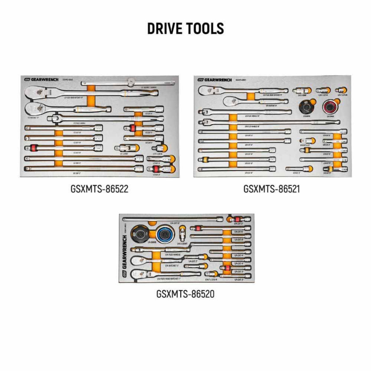 GearWrench MEGAMOD873 873-Pc Master Technician Set — 41" GSX Cabinet, Modular Foam Trays