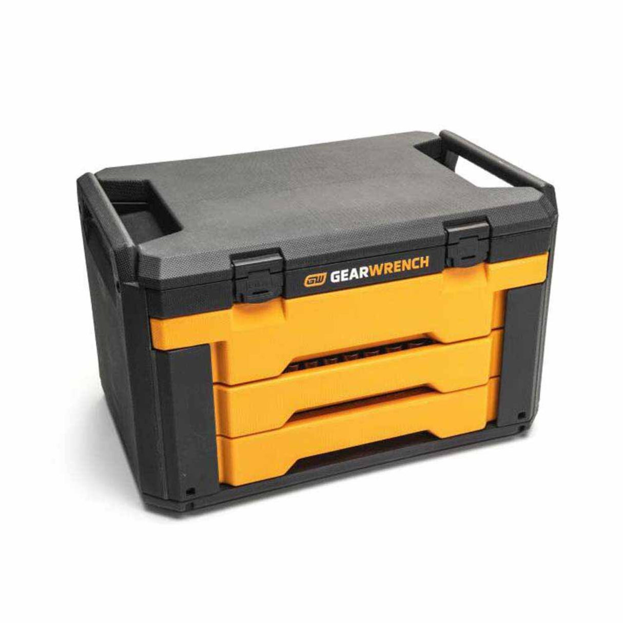 GearWrench 80966 243-Pc 6-Point Mechanics Tool Set — SAE & Metric, 3-Drawer Storage Box