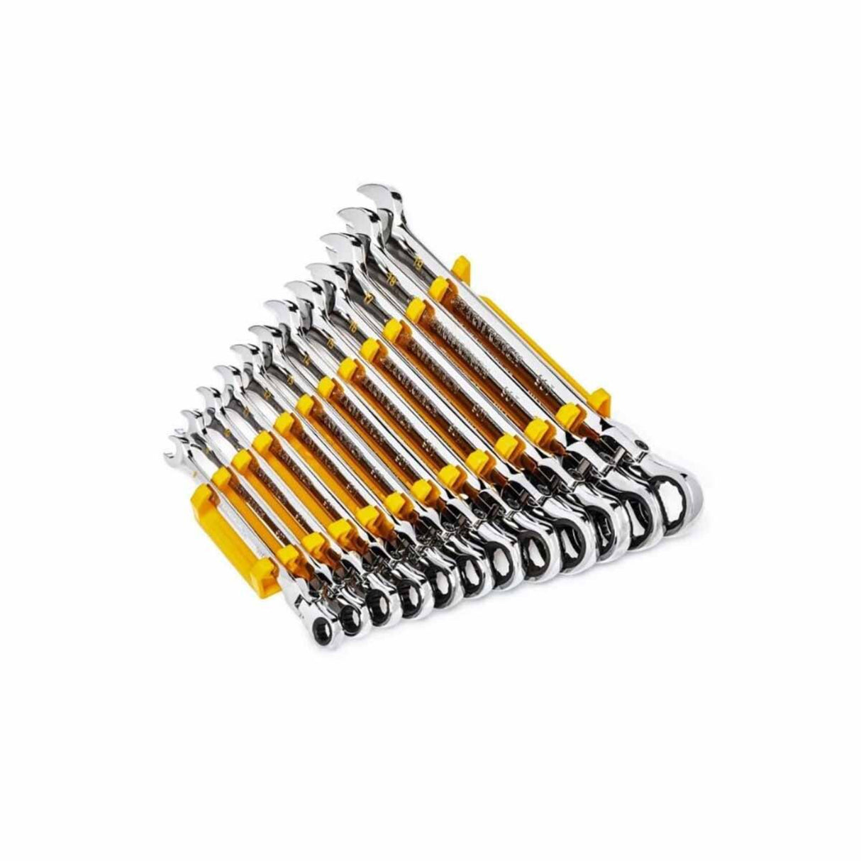 GearWrench 86727 12-Pc 90-Tooth 12-Point Flex Head Ratcheting Wrench Set — Metric