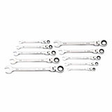 GearWrench 86758 10-Pc 90-Tooth 12-Point Flex Head Ratcheting Wrench Set — SAE