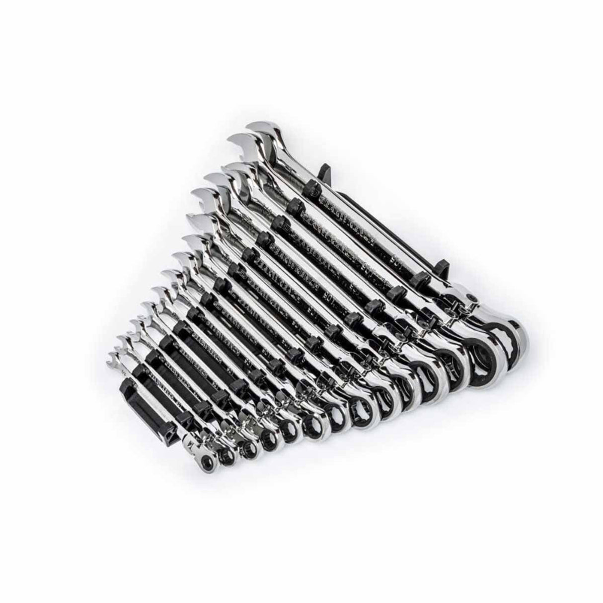 GearWrench 86759 14-Pc 90-Tooth 12-Point Flex Head Ratcheting Wrench Set — SAE