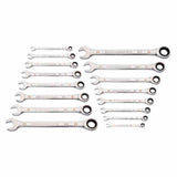 GearWrench 86928 16-Pc 90-Tooth 12-Point Ratcheting Combination Wrench Set — Metric