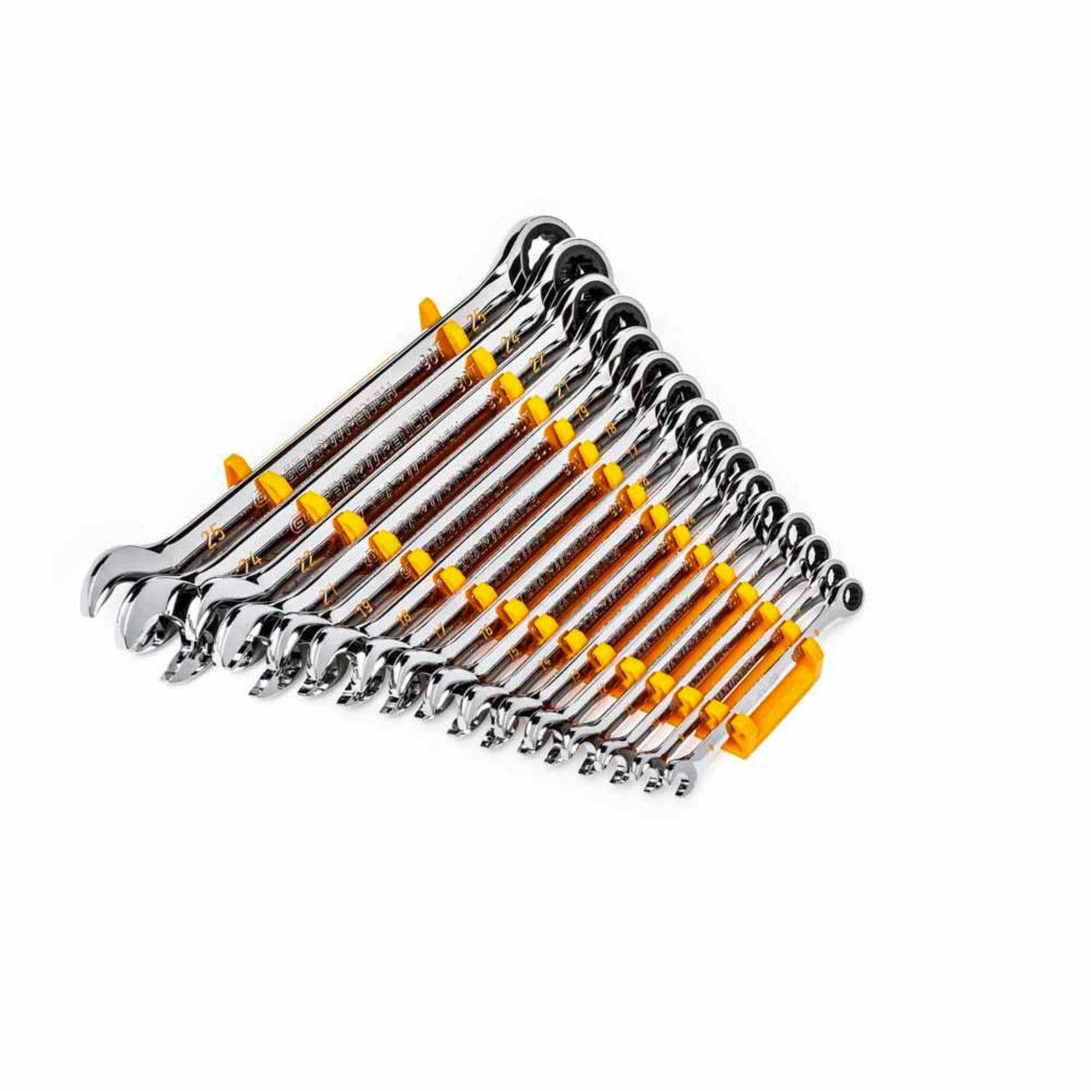 GearWrench 86928 16-Pc 90-Tooth 12-Point Ratcheting Combination Wrench Set — Metric