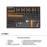 GearWrench GWMSBBS02 97-Pc Bolt Biter Extraction Tool Set — 1/4", 3/8", 1/2" Drive, Foam Tray