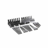 GearWrench GWMSBSKCBMM 74-Pc Metric Bit Socket Set — 1/4", 3/8", 1/2" Drive, Foam Tray