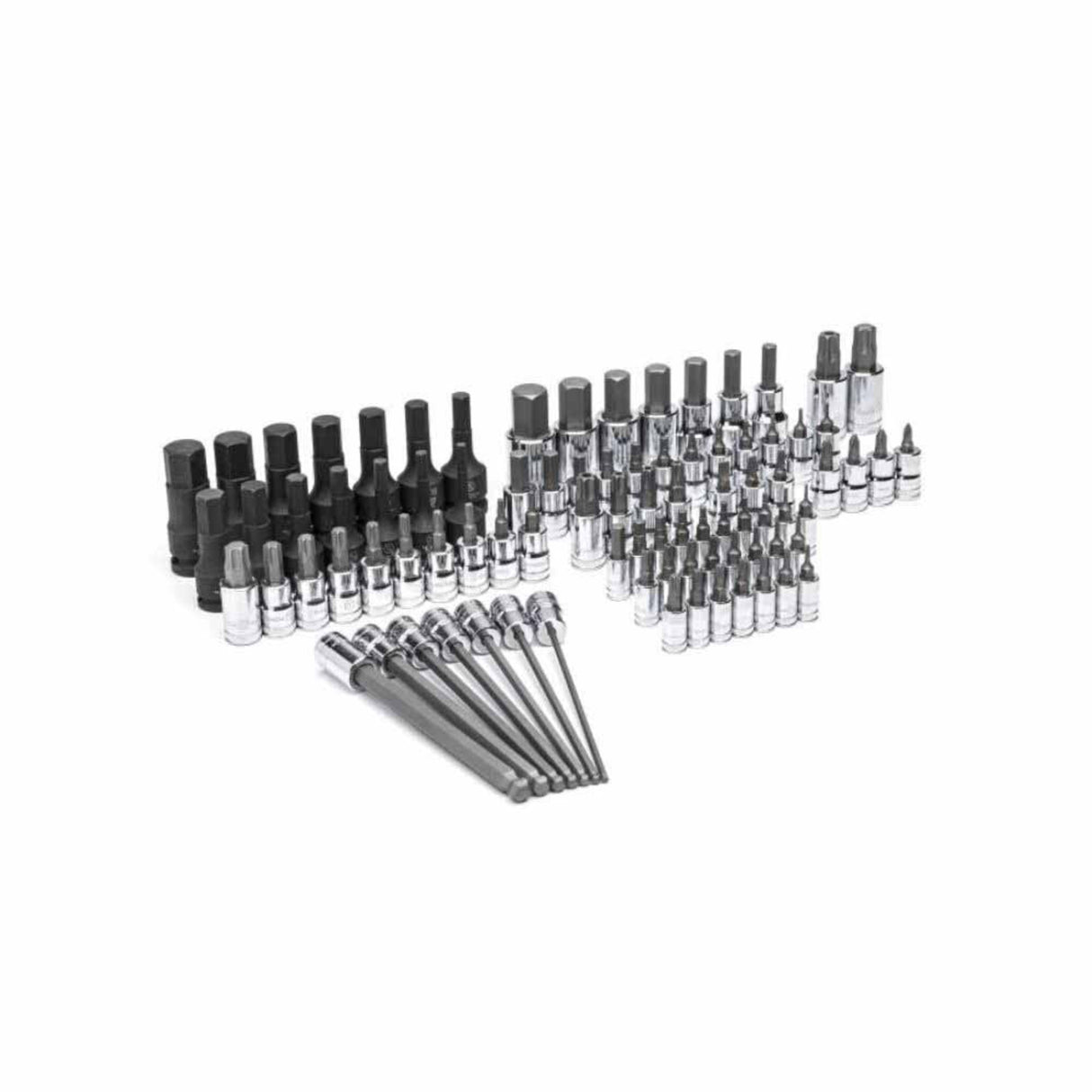 GearWrench GWMSBSKCBSAE 88-Pc SAE Bit Socket Set — 1/4", 3/8", 1/2" Drive, Foam Tray