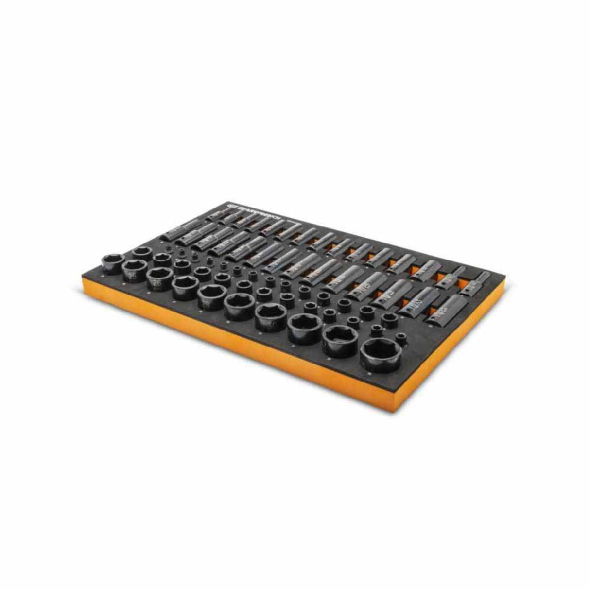 GearWrench GWMSISKMM 66-Pc 6-Point Metric Impact Socket Set — 1/4", 3/8", 1/2" Drive, Foam Tray