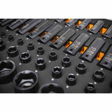 GearWrench GWMSISKMM 66-Pc 6-Point Metric Impact Socket Set — 1/4", 3/8", 1/2" Drive, Foam Tray