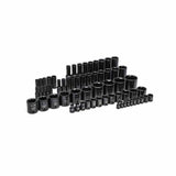 GearWrench GWMSISKSAE 63-Pc 6-Point SAE Impact Socket Set — 1/4", 3/8", 1/2" Drive, Foam Tray
