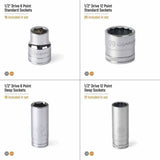 GearWrench GWMSSKT12MM 67-Pc 1/2" Drive Master Metric Socket Set — 6 & 12 Point, Foam Tray