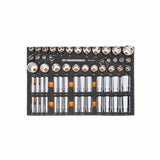 GearWrench GWMSSKT12SAE 60-Pc 1/2" Drive Master SAE Socket Set — 6 & 12 Point, Foam Tray