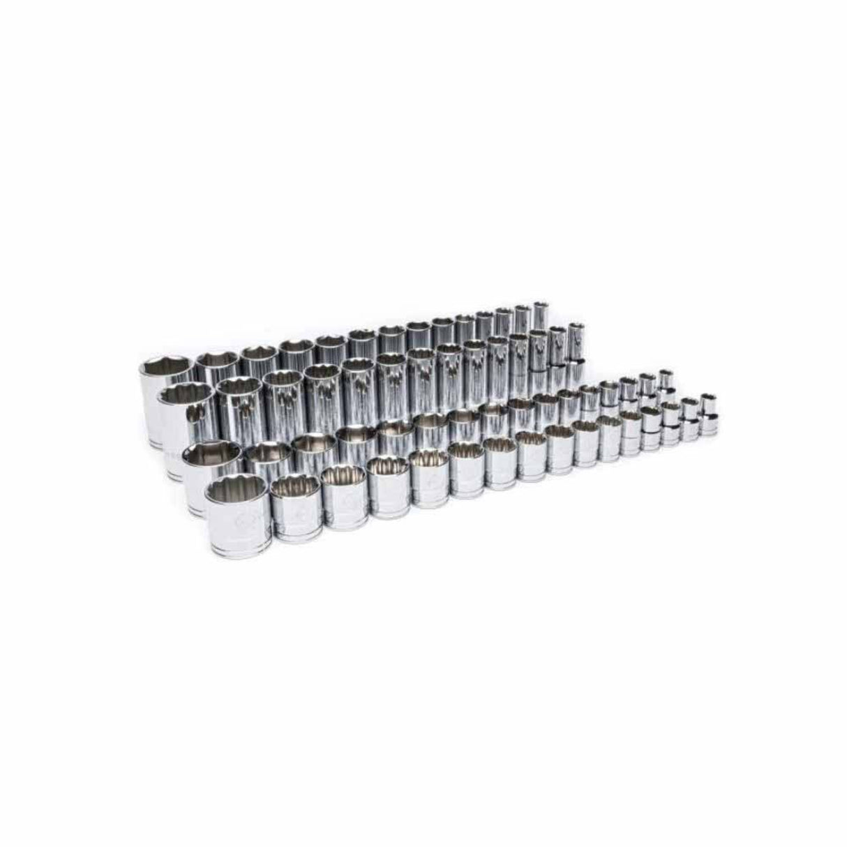 GearWrench GWMSSKT12SAE 60-Pc 1/2" Drive Master SAE Socket Set — 6 & 12 Point, Foam Tray
