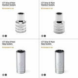 GearWrench GWMSSKT12SAE 60-Pc 1/2" Drive Master SAE Socket Set — 6 & 12 Point, Foam Tray