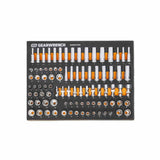 GearWrench GWMSSKT14MM 89-Pc 1/4" Drive Master Metric Socket Set — 6 & 12 Point, Foam Tray