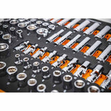 GearWrench GWMSSKT14MM 89-Pc 1/4" Drive Master Metric Socket Set — 6 & 12 Point, Foam Tray