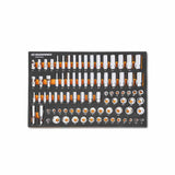 GearWrench GWMSSKT38SAE 85-Pc 3/8" Drive Master SAE Socket Set — 6 & 12 Point, Foam Tray