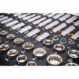 GearWrench GWMSSKT38SAE 85-Pc 3/8" Drive Master SAE Socket Set — 6 & 12 Point, Foam Tray