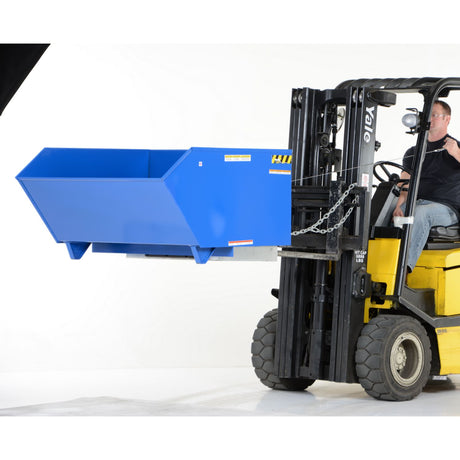 Vestil H Series Low-Profile 90° Self-Dumping Steel Hoppers | Dump From the Seat, Easy-Load Front Edge, 0.25–2 Cubic Yard, 2,000–6,000 lb