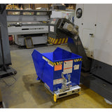Vestil H Series Low-Profile 90° Self-Dumping Steel Hoppers | Dump From the Seat, Easy-Load Front Edge, 0.25–2 Cubic Yard, 2,000–6,000 lb