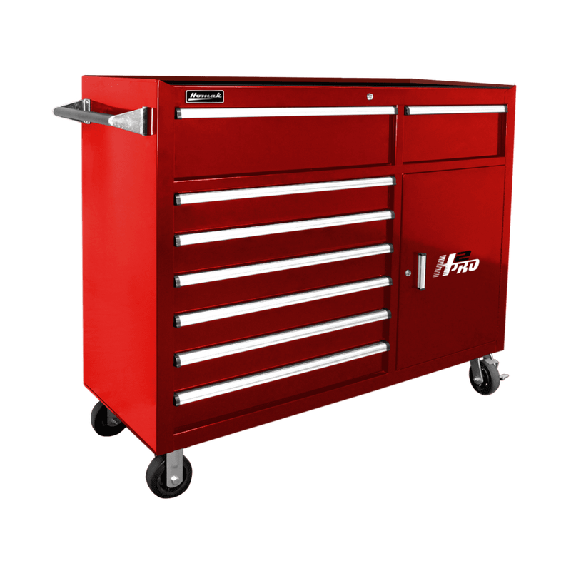 Homak | 56" H2Pro 8 Drawer with 2 Drawer Comp Roller Cabinet