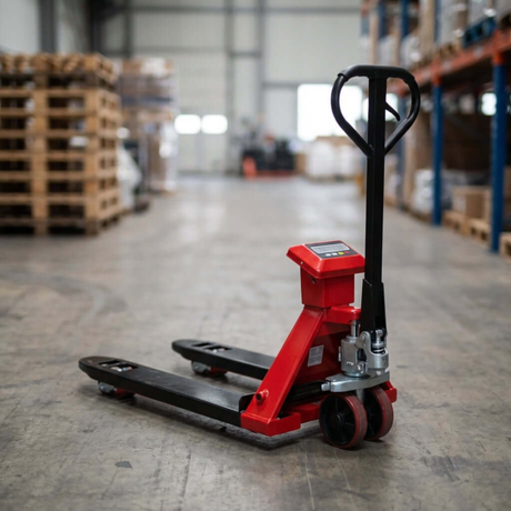 Sunmax - Manual Pallet Jack with Scale — 4,400 lb, Hand Pump