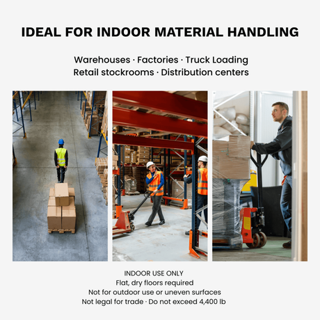 Sunmax - Manual Pallet Jack with Scale — 4,400 lb, Hand Pump