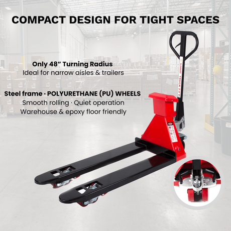 Sunmax - Manual Pallet Jack with Scale — 4,400 lb, Hand Pump
