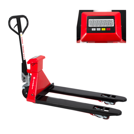 Sunmax - Manual Pallet Jack with Scale — 4,400 lb, Hand Pump