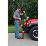 Vestil HDFJ Heavy Duty Farm Jack — Cast Iron Ratchet Jack for Lift, Pull & Push