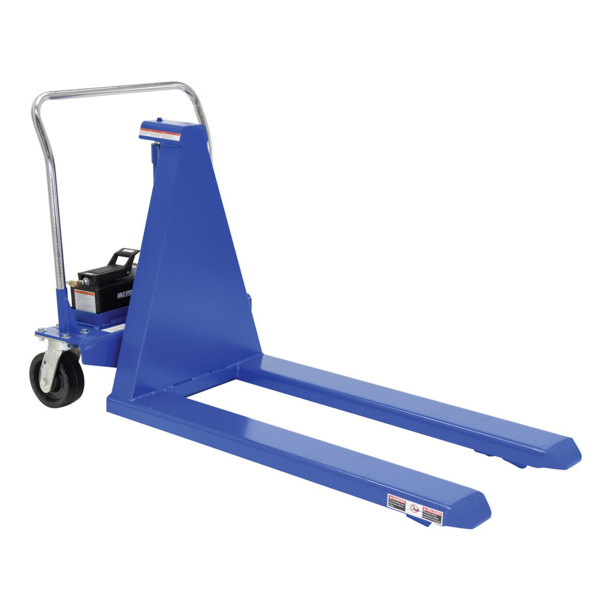 Vestil HIPM High Rise Lift Truck — Powered Ergonomic Skid Lifter, 2,500 lb Capacity