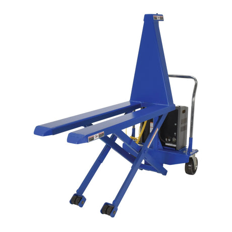 Vestil HIPM High Rise Lift Truck — Powered Ergonomic Skid Lifter, 2,500 lb Capacity