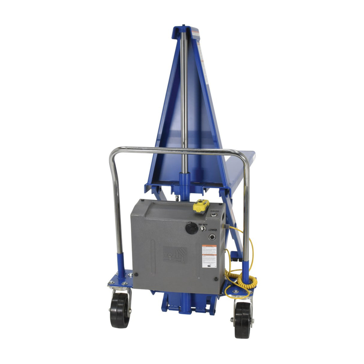 Vestil HIPM High Rise Lift Truck — Powered Ergonomic Skid Lifter, 2,500 lb Capacity