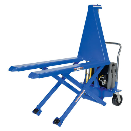 Vestil HIPM High Rise Lift Truck — Powered Ergonomic Skid Lifter, 2,500 lb Capacity