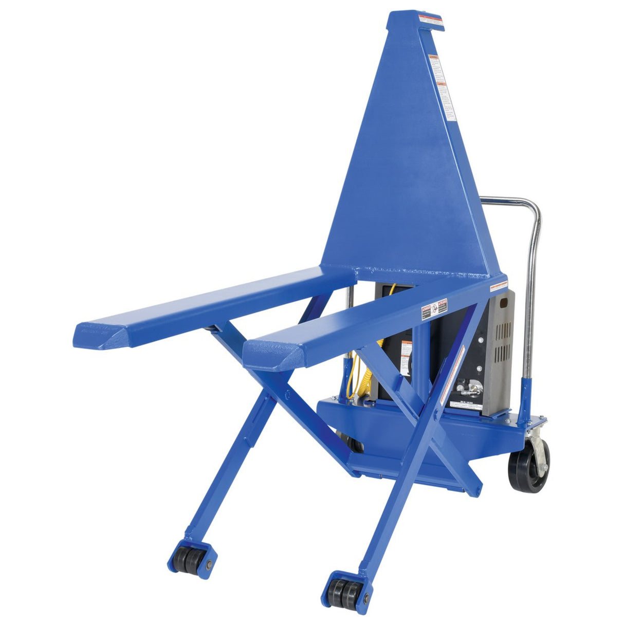 Vestil HIPM High Rise Lift Truck — Powered Ergonomic Skid Lifter, 2,500 lb Capacity