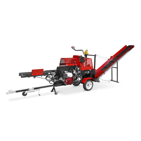 MechMaxx - Honda GX390 HLS20 20-Ton Firewood Log Splitter Processor with 18″ Chainsaw & Conveyor