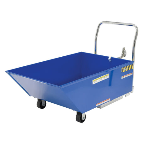 Vestil HOP-LP Low Profile Parts Hoppers | Self-Dumping Chip & Scrap Collection, Fits Under Machines, 2,000 lb, 10-Gauge Steel