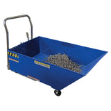 Vestil HOP-LP Low Profile Parts Hoppers | Self-Dumping Chip & Scrap Collection, Fits Under Machines, 2,000 lb, 10-Gauge Steel