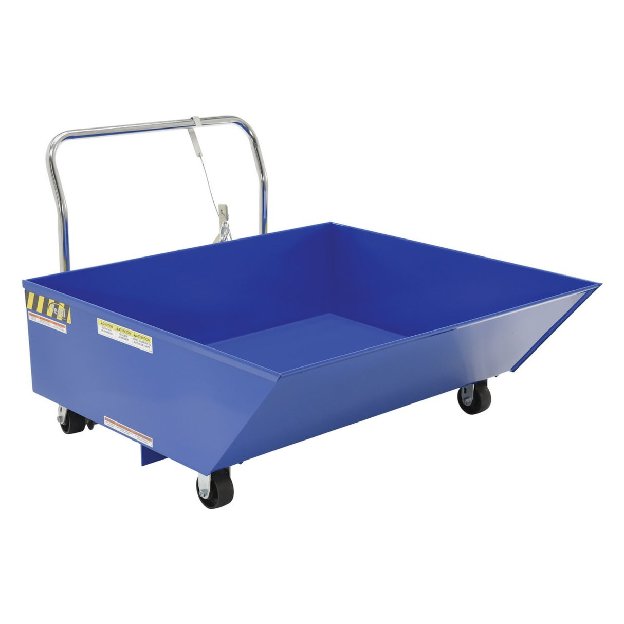 Vestil HOP-LP Low Profile Parts Hoppers | Self-Dumping Chip & Scrap Collection, Fits Under Machines, 2,000 lb, 10-Gauge Steel