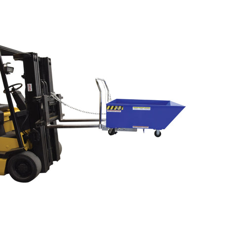 Vestil HOP-LP Low Profile Parts Hoppers | Self-Dumping Chip & Scrap Collection, Fits Under Machines, 2,000 lb, 10-Gauge Steel